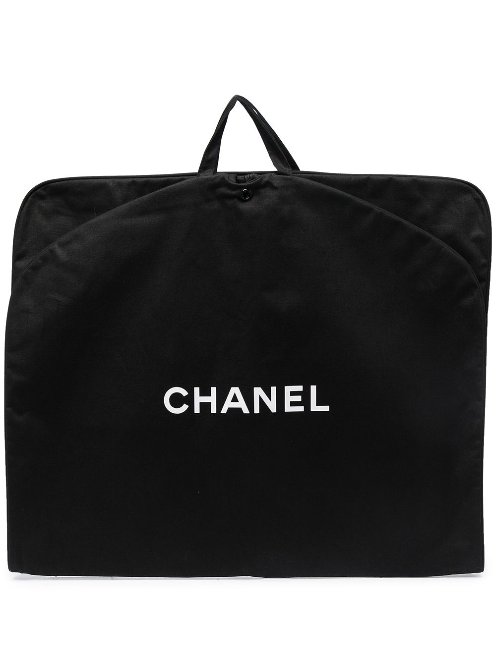 CHANEL Pre-Owned logo print garment cover bag - Black von CHANEL Pre-Owned