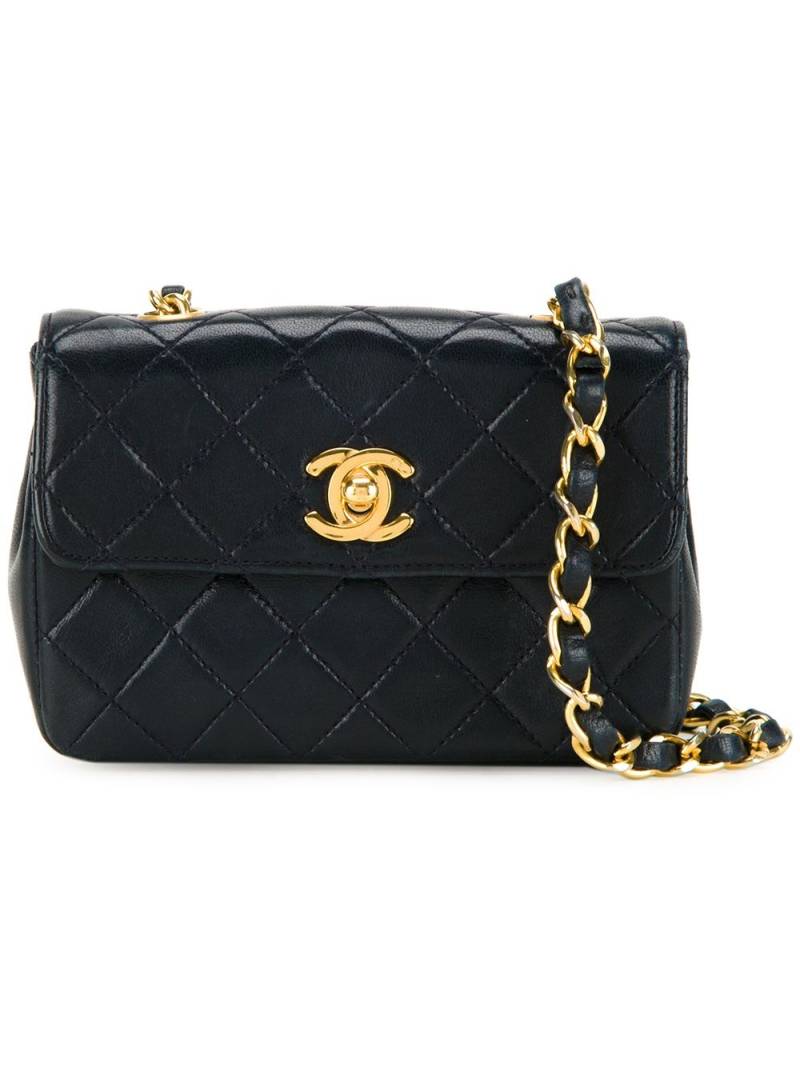 CHANEL Pre-Owned micro flap shoulder bag - Blue von CHANEL Pre-Owned