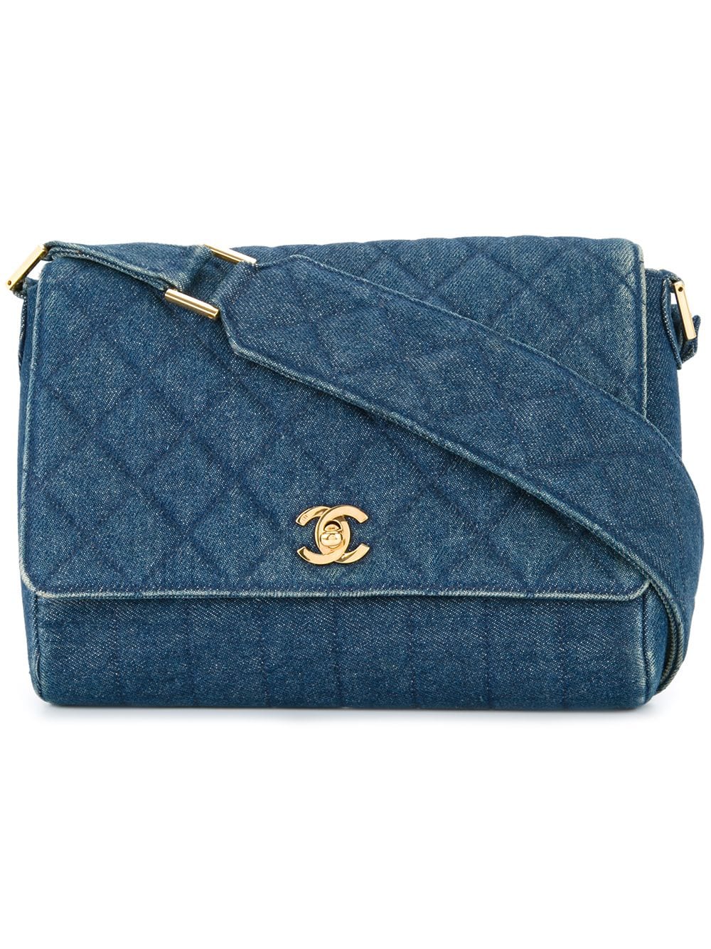 CHANEL Pre-Owned quilted denim shoulder bag - Blue von CHANEL Pre-Owned