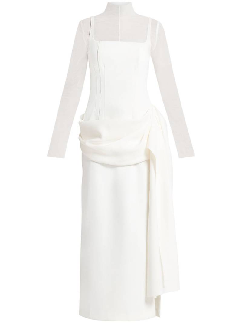 CHATS BY C.DAM Orcus midi dress - White von CHATS BY C.DAM