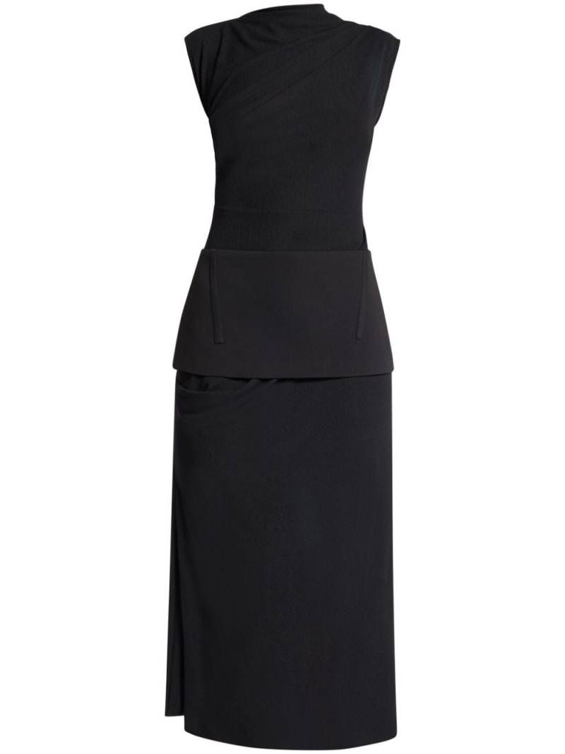 CHATS BY C.DAM Yufu midi dress - Black von CHATS BY C.DAM