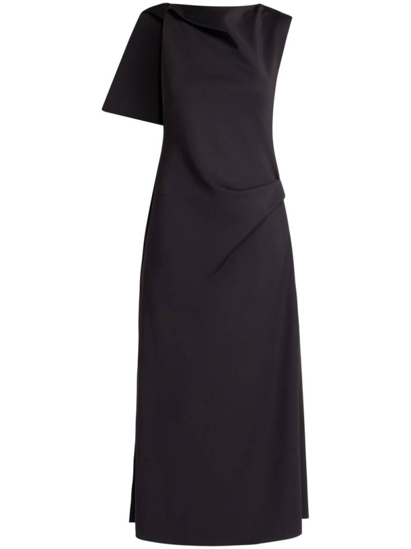 CHATS BY C.DAM draped-neck midi dress - Black von CHATS BY C.DAM