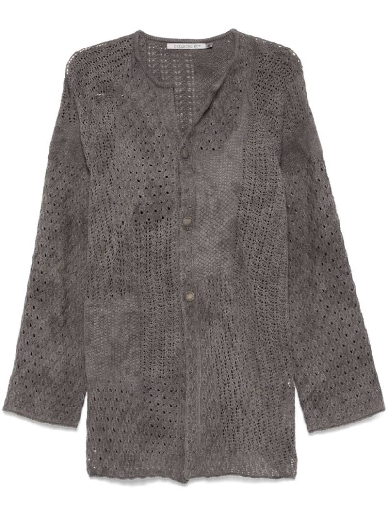 CHIAHUNG SU open-knit cardigan - Grey von CHIAHUNG SU