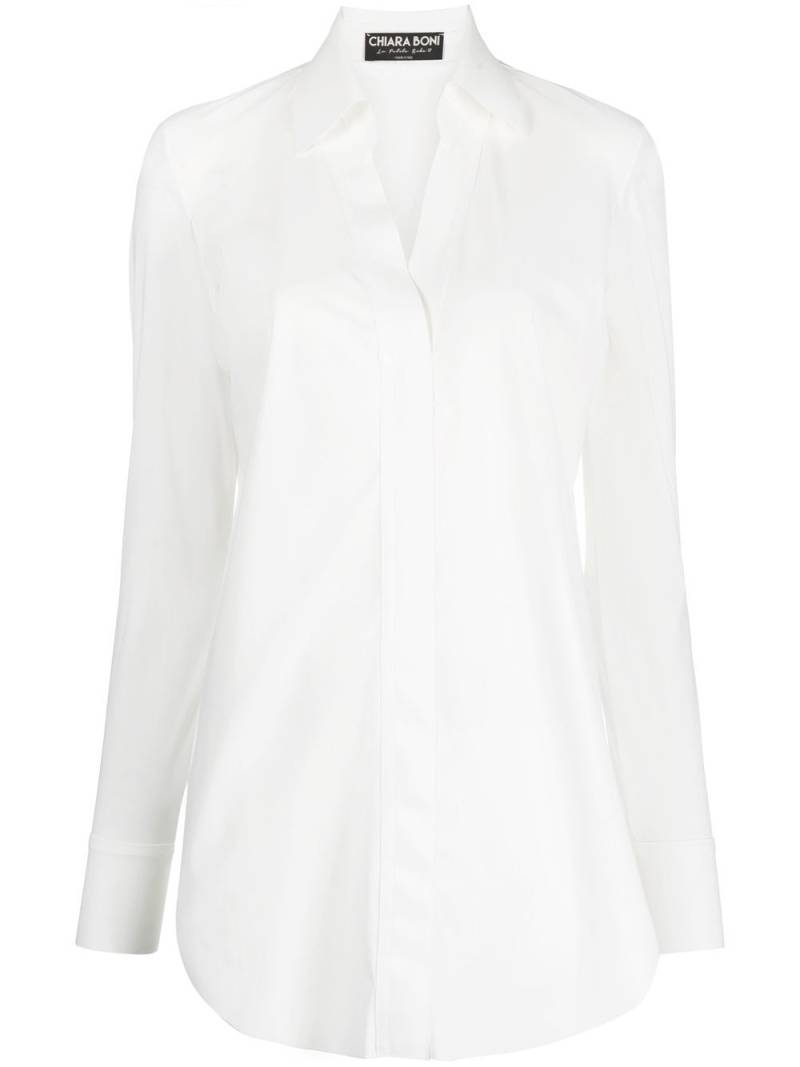 CHIARA BONI La Petite Robe Atena Slim long-sleeve shirt - White von CHIARA BONI La Petite Robe