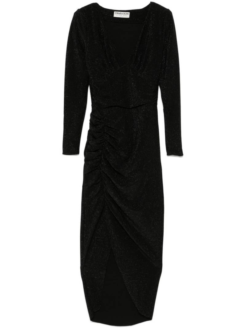 CHIARA BONI La Petite Robe Donne Starry midi dress - Black von CHIARA BONI La Petite Robe