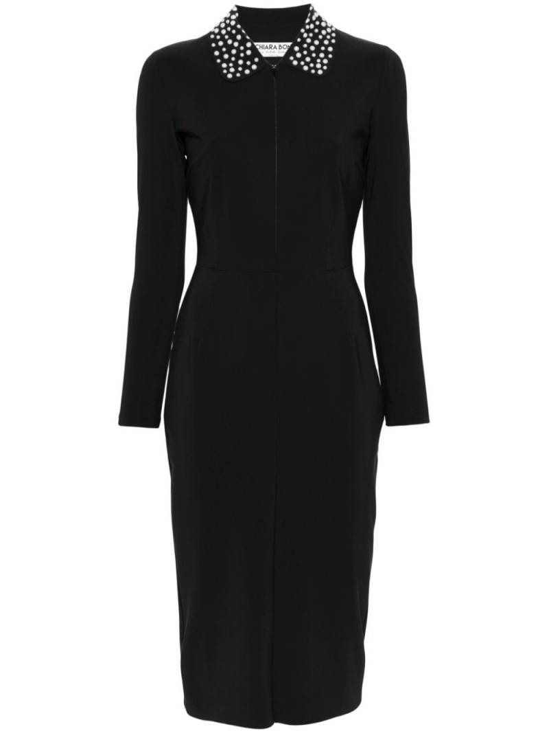 CHIARA BONI La Petite Robe Zoelle Pearl midi dress - Black von CHIARA BONI La Petite Robe