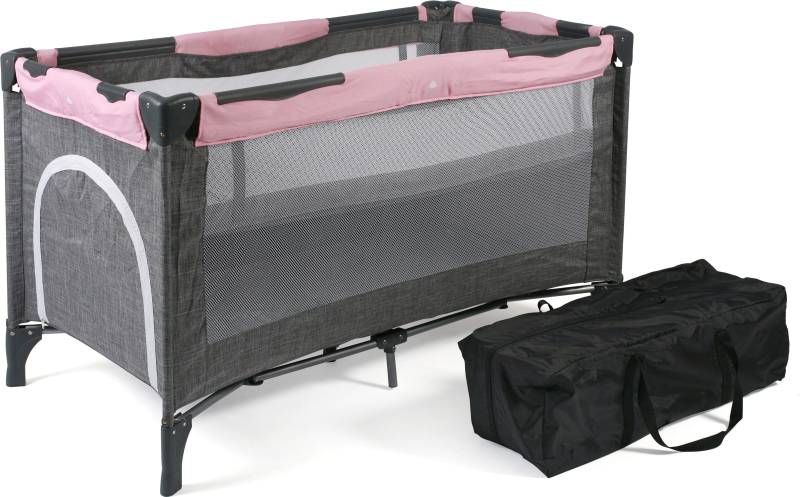 CHIC4BABY Baby-Reisebett »Luxus, Melange Rosa«, inkl. Transporttasche von CHIC4BABY