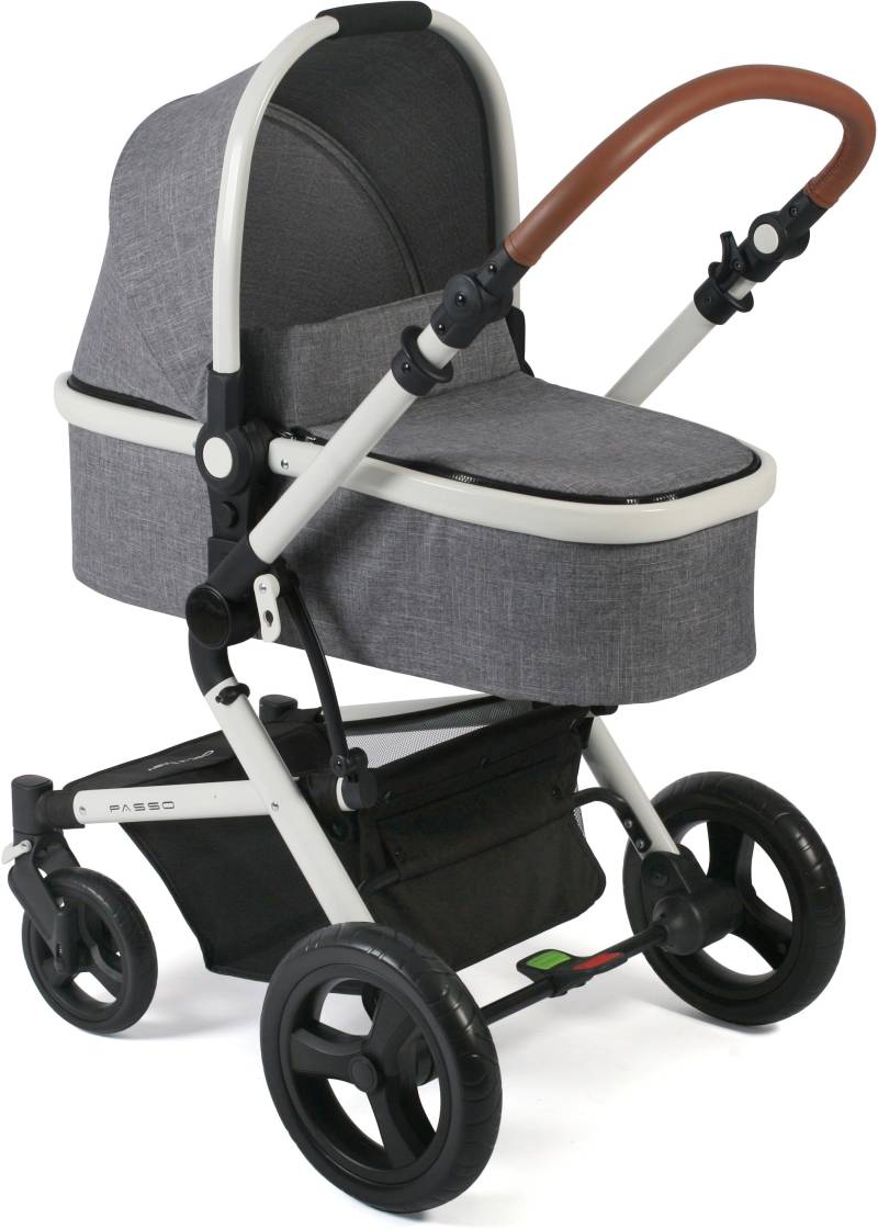 CHIC4BABY Kombi-Kinderwagen »Passo, Melange Grau«, 15 kg, ; Kinderwagen von CHIC4BABY