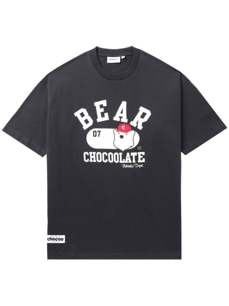 CHOCOOLATE Chocoo Bear cotton T-shirt - Grey von CHOCOOLATE