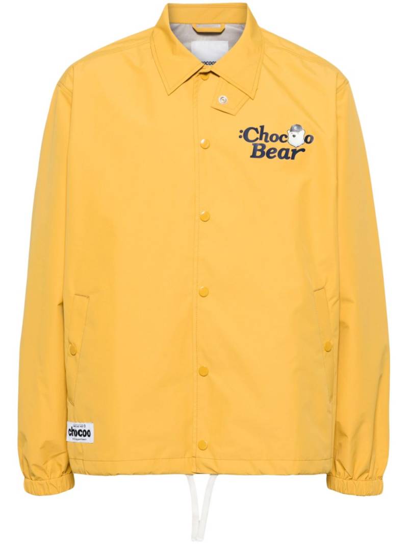 CHOCOOLATE Chocoo Bear-print shirt jacket - Yellow von CHOCOOLATE