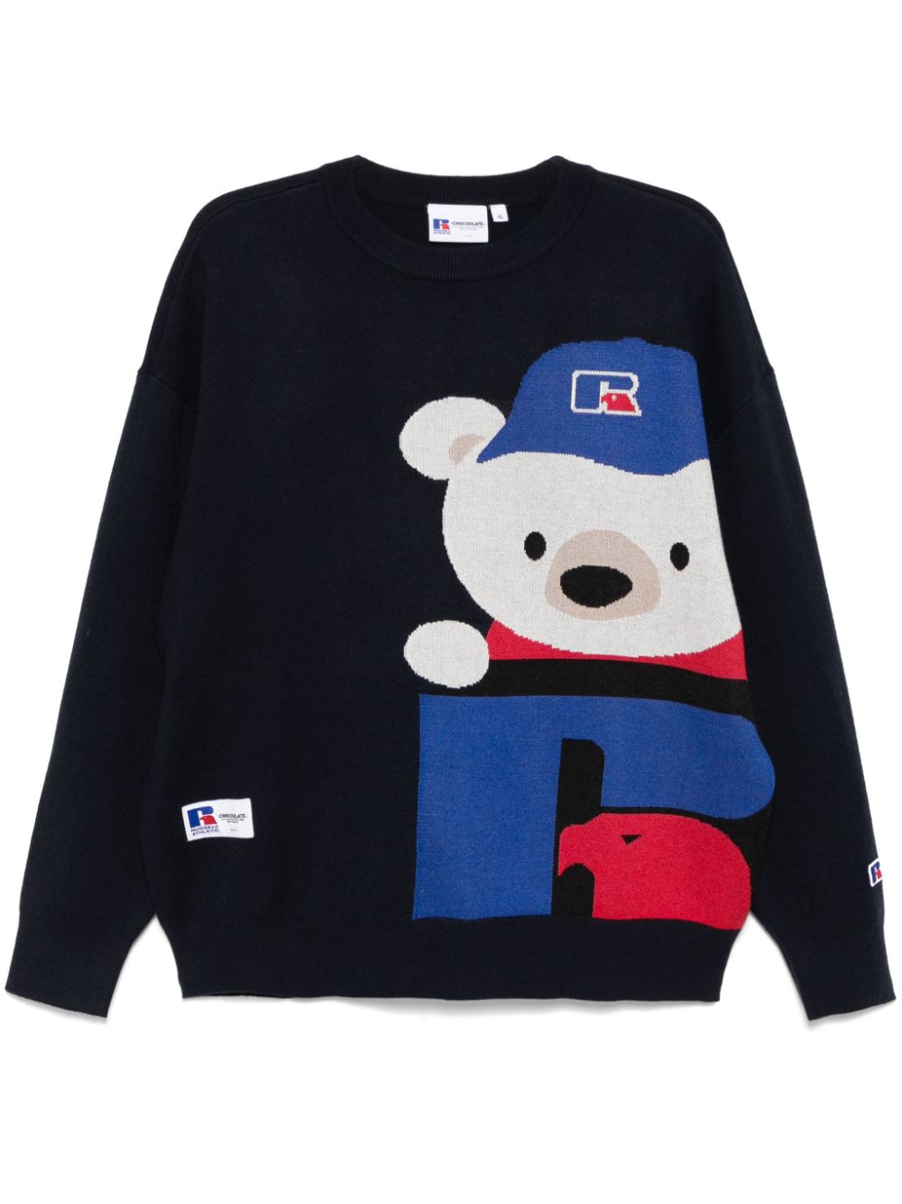 CHOCOOLATE Jacquard bear sweater - Black von CHOCOOLATE