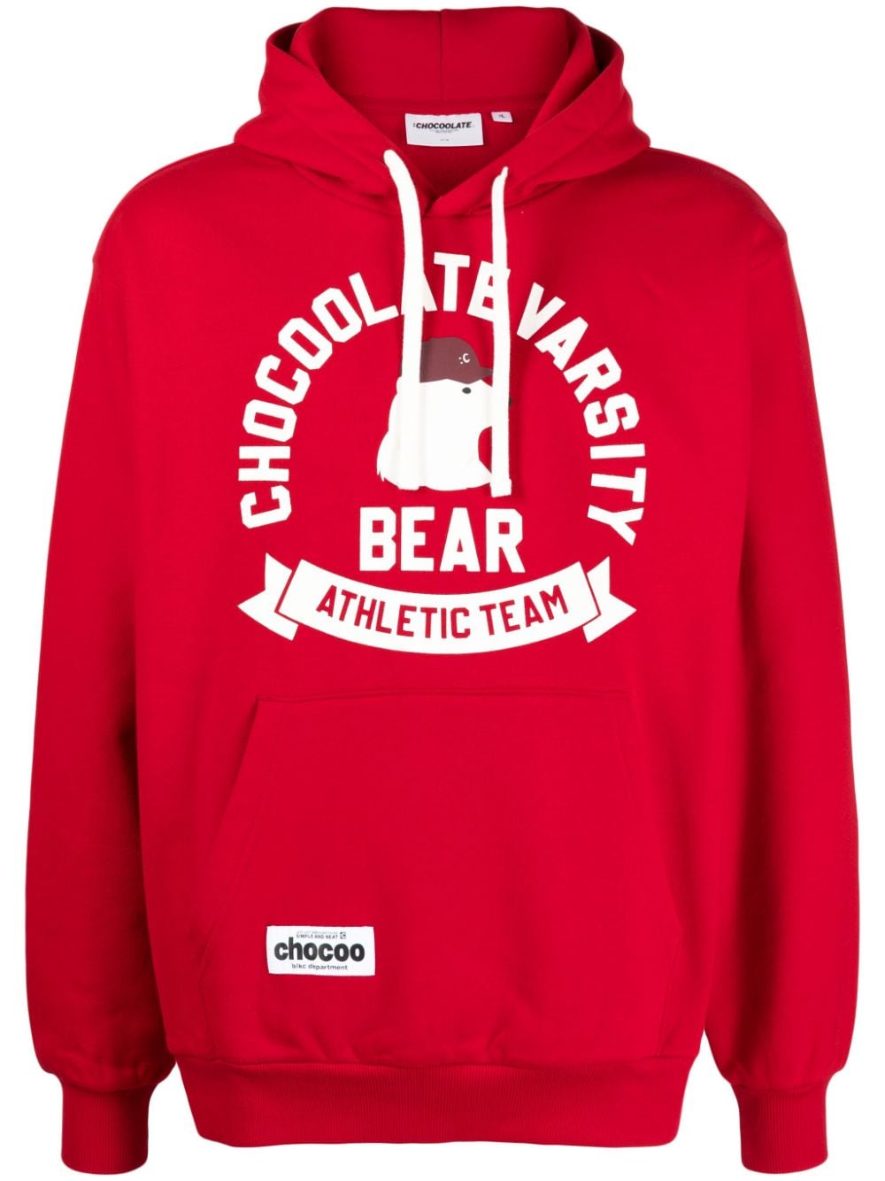 CHOCOOLATE bear-print hoodie - Red von CHOCOOLATE