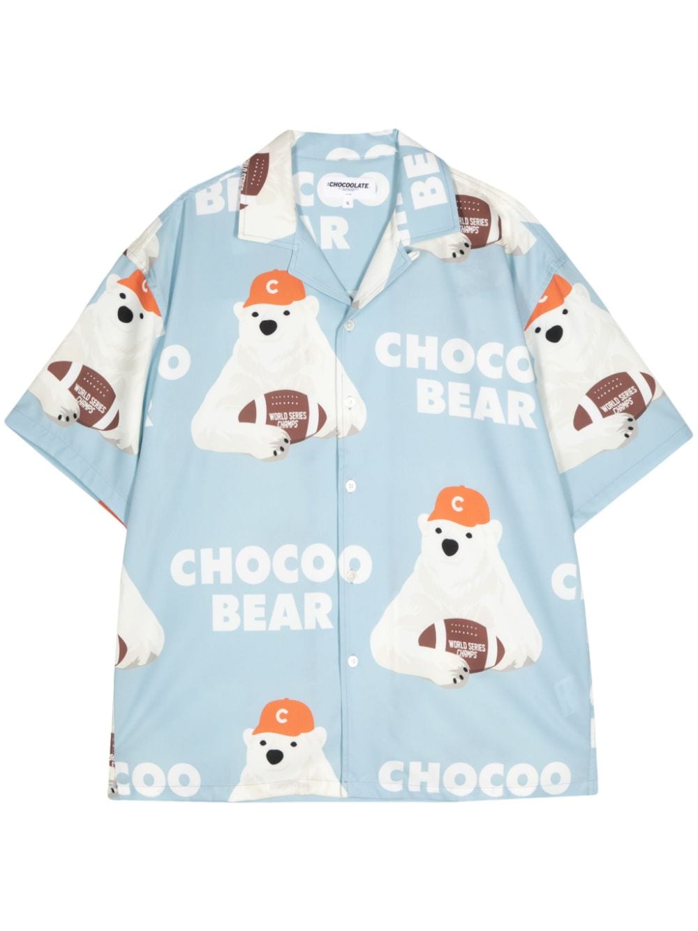 CHOCOOLATE bear-print shirt - Blue von CHOCOOLATE