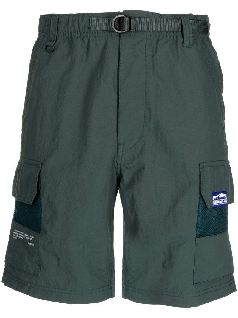 CHOCOOLATE belted-waist cargo shorts - Green von CHOCOOLATE