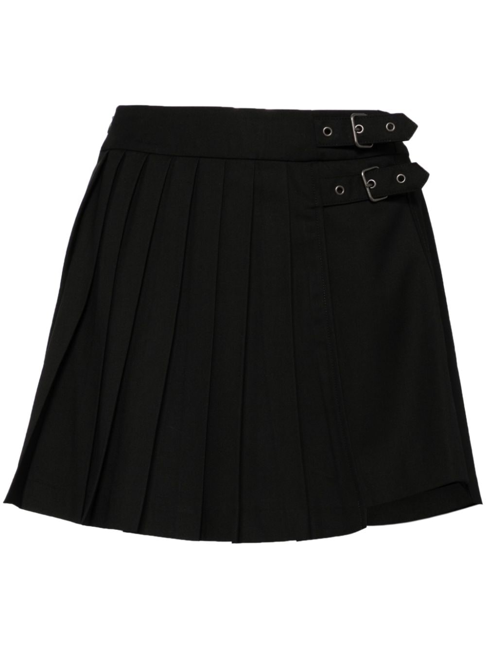 CHOCOOLATE buckle-fastening pleated miniskirt - Black von CHOCOOLATE