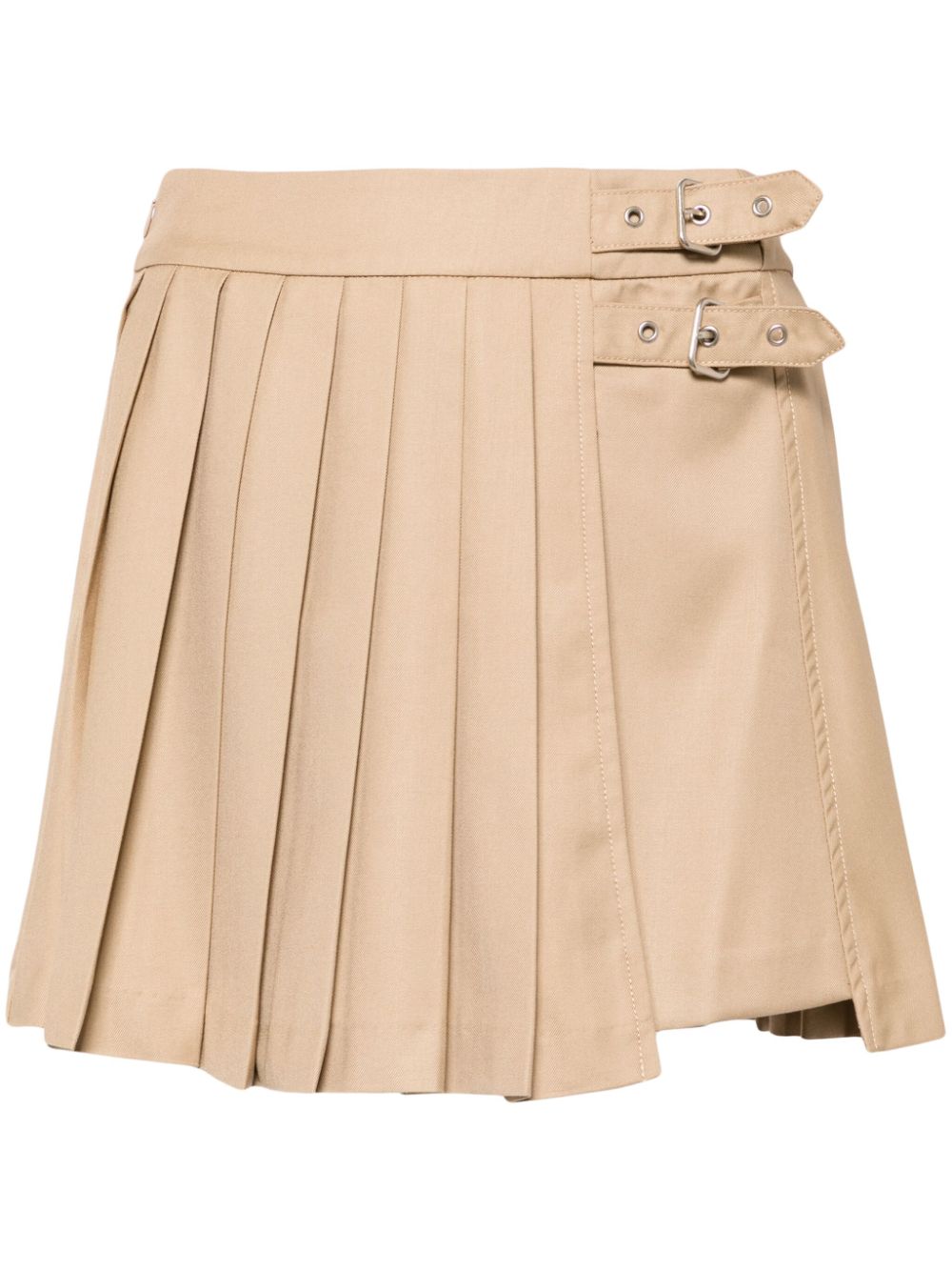 CHOCOOLATE buckle-fastening pleated miniskirt - Brown von CHOCOOLATE