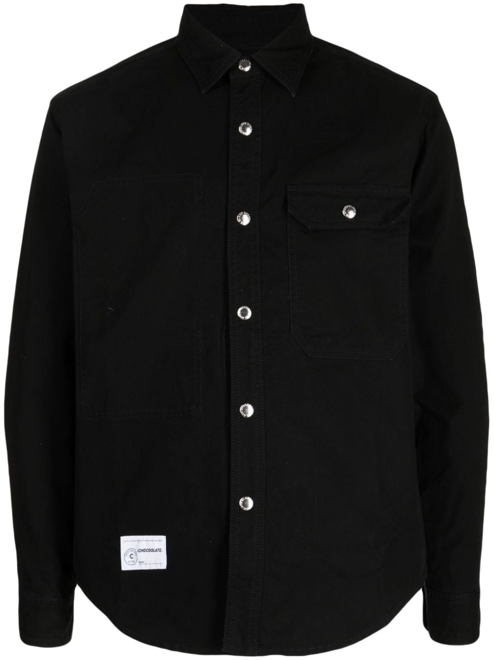 CHOCOOLATE button-up cotton shirt - Black von CHOCOOLATE