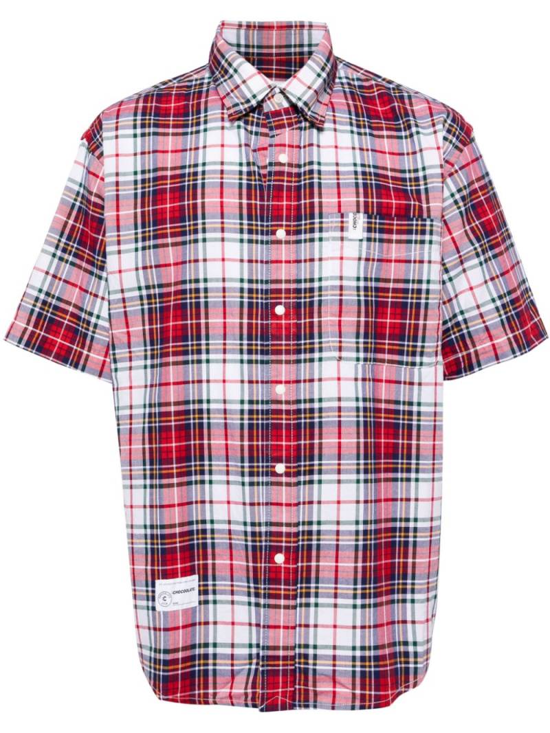 CHOCOOLATE check-print poplin shirt - Red von CHOCOOLATE