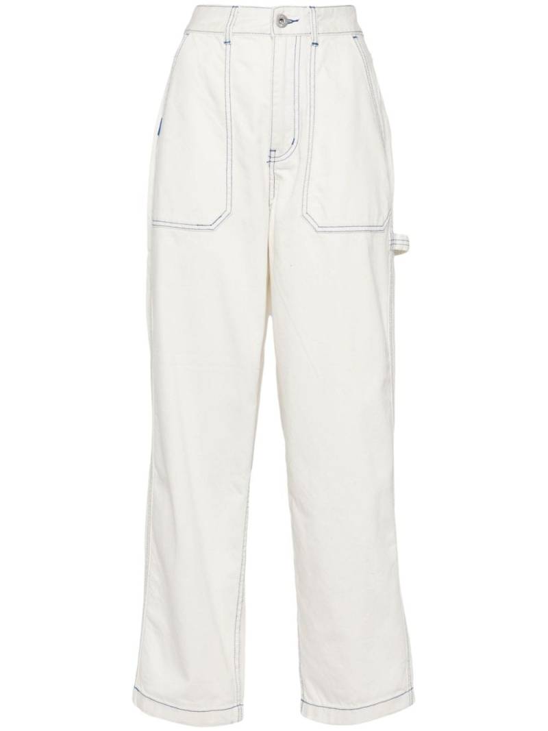 CHOCOOLATE contrast-stitching straight-leg jeans - White von CHOCOOLATE