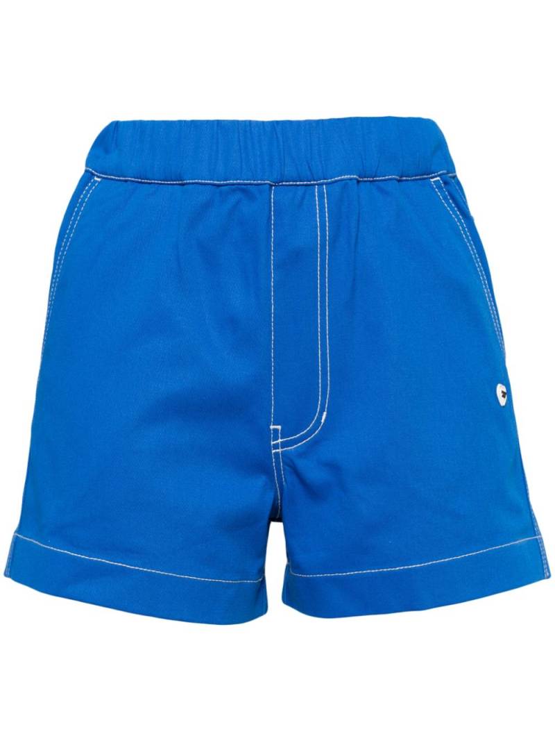 CHOCOOLATE contrasting trim mid-rise shorts - Blue von CHOCOOLATE