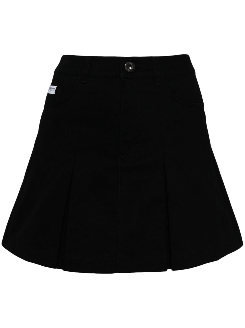 CHOCOOLATE cotton mini skirt - Black von CHOCOOLATE