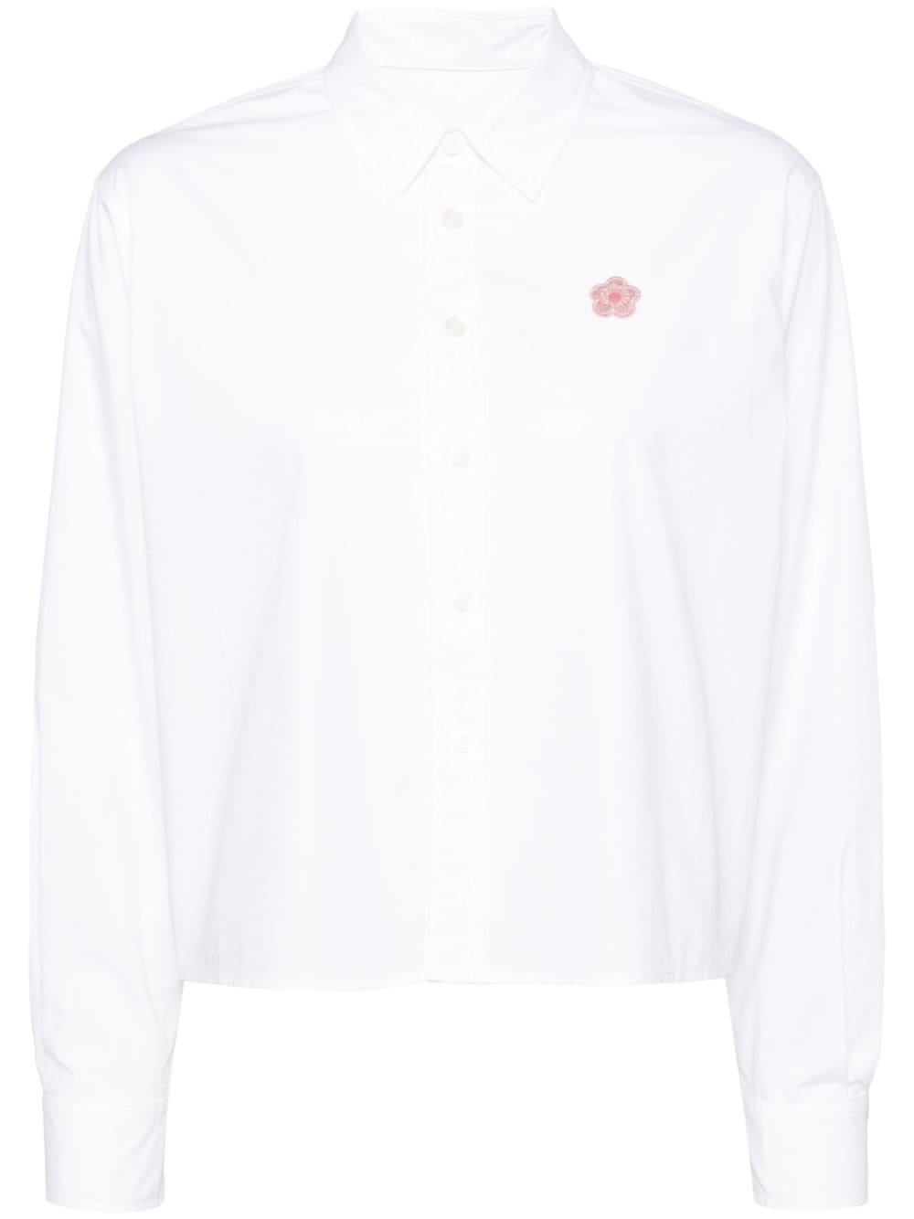 CHOCOOLATE cropped cotton shirt - White von CHOCOOLATE