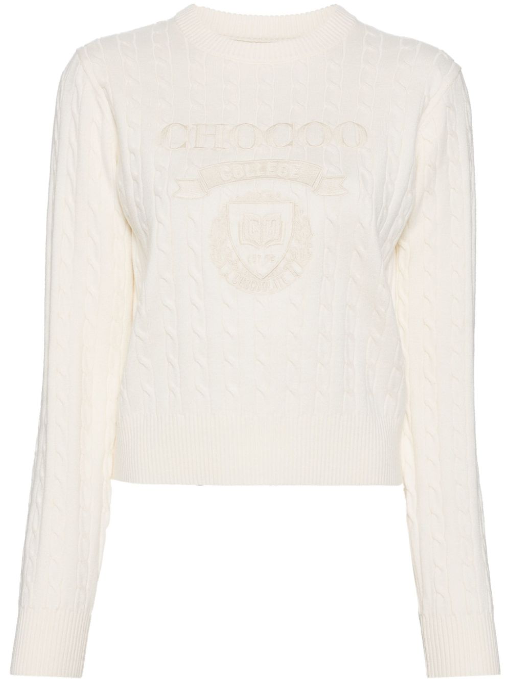 CHOCOOLATE embroidered jumper - White von CHOCOOLATE