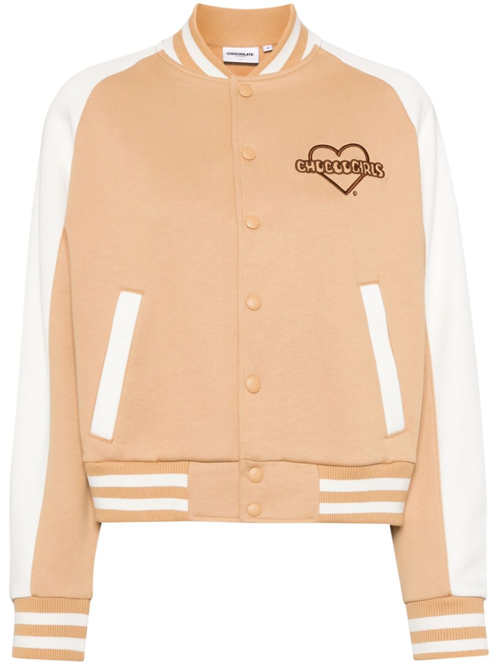 CHOCOOLATE embroidered logo jacket - Neutrals von CHOCOOLATE