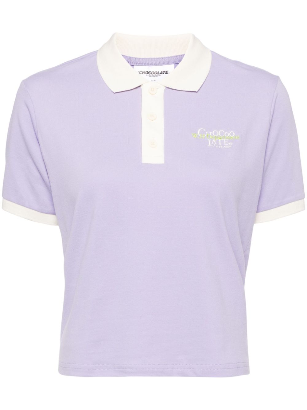 CHOCOOLATE embroidered-logo polo top - Purple von CHOCOOLATE