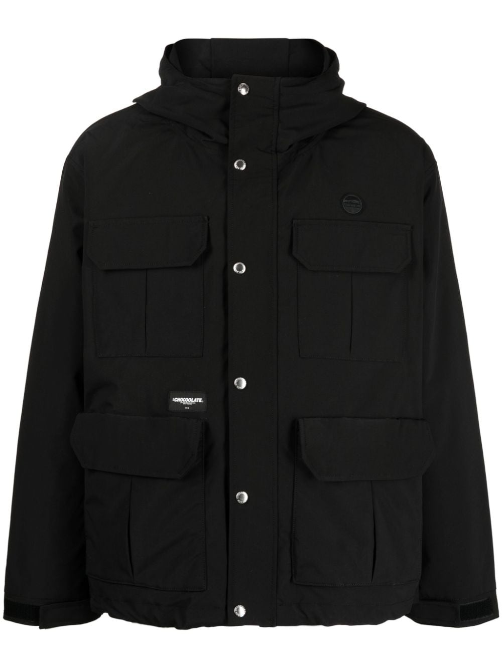 CHOCOOLATE flap-pockets hooded jacket - Black von CHOCOOLATE