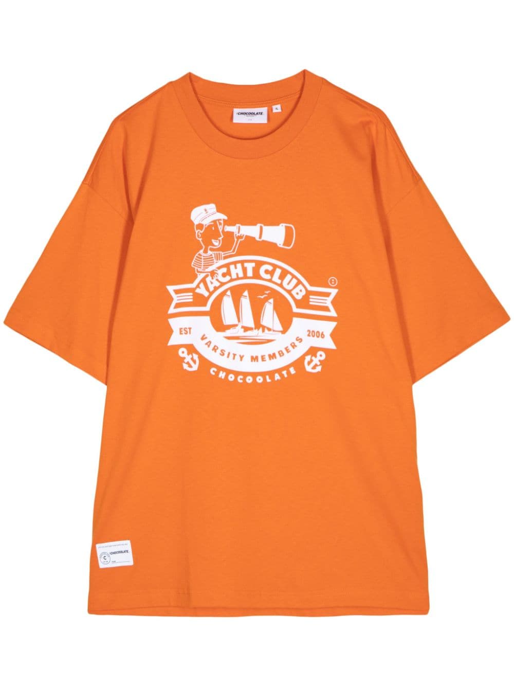 CHOCOOLATE graphic-print cotton T-shirt - Orange von CHOCOOLATE