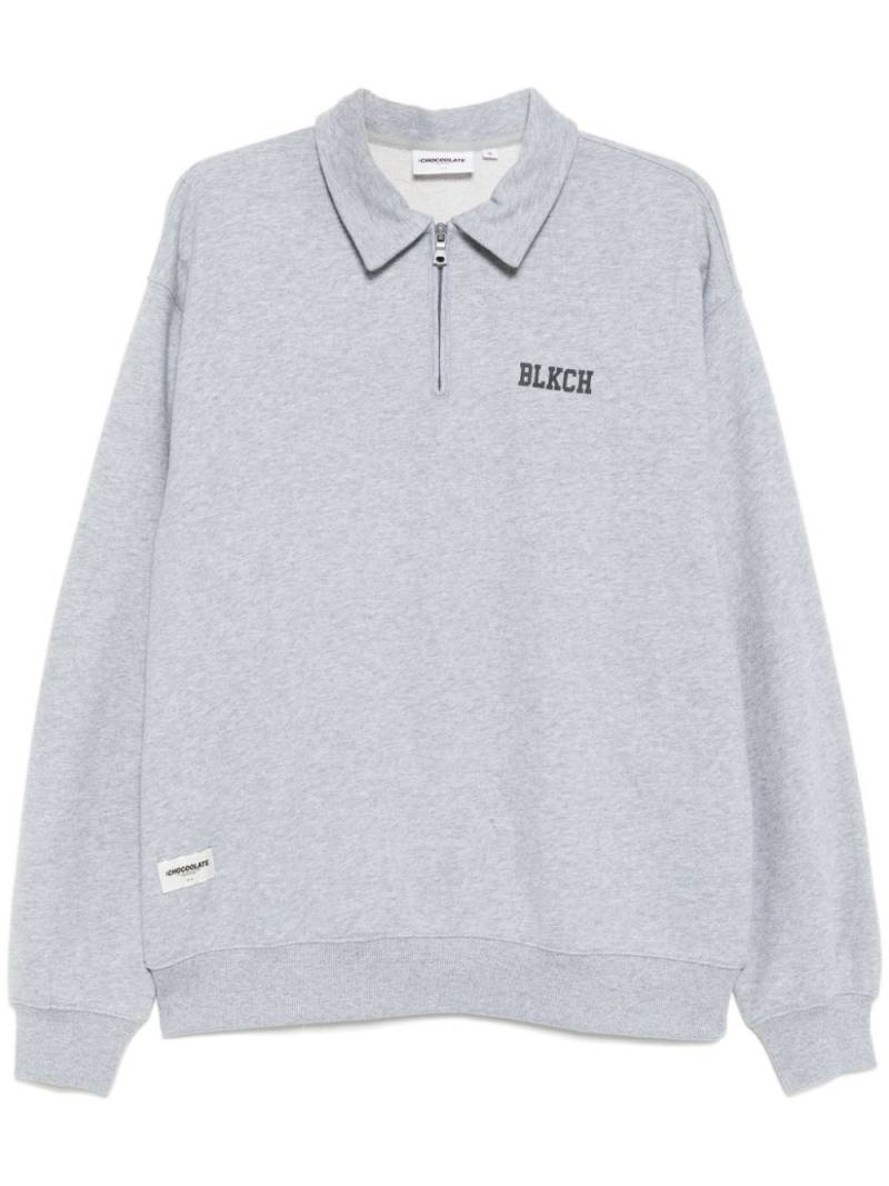 CHOCOOLATE half zip sweatshirt - Grey von CHOCOOLATE