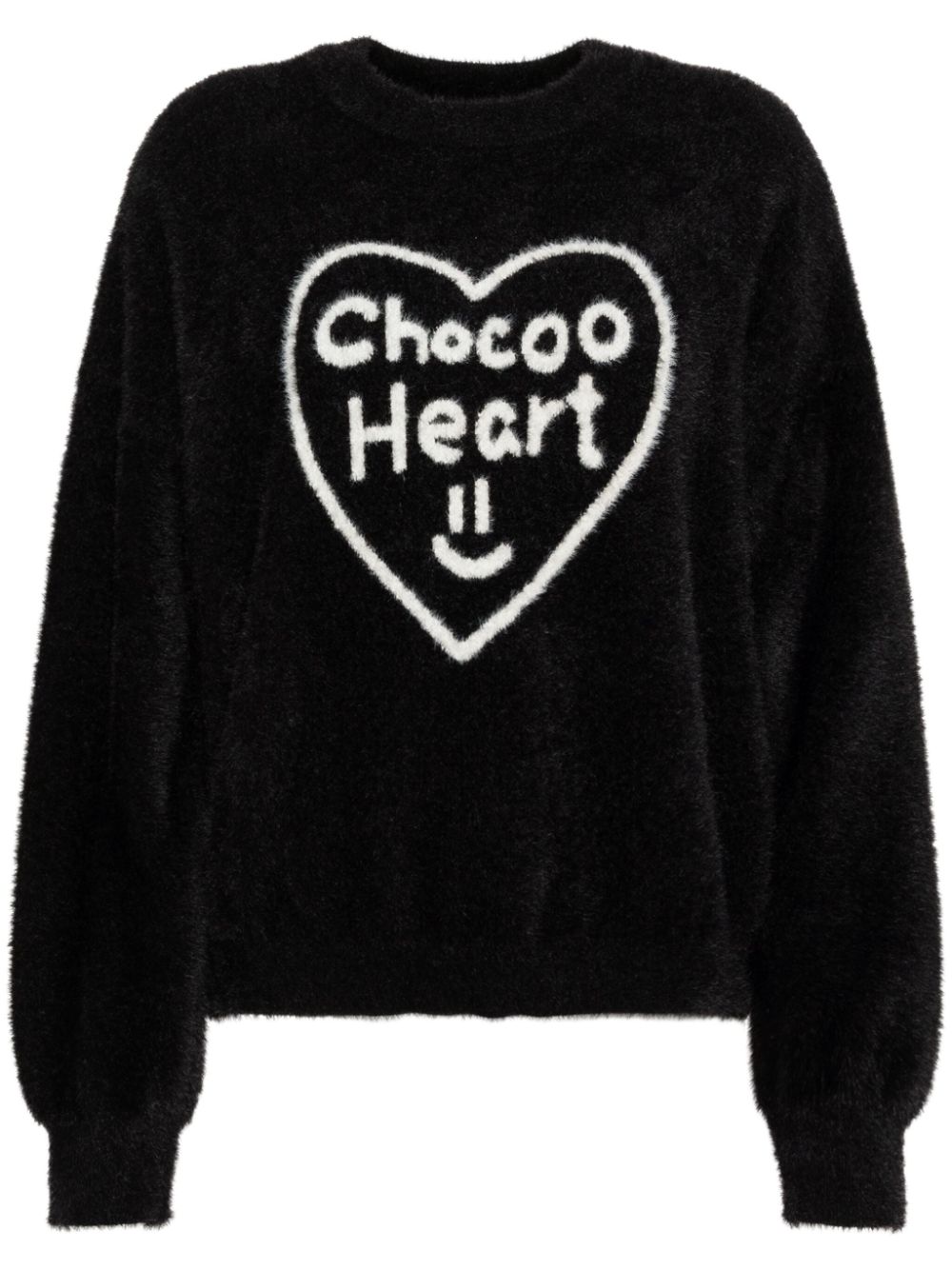 CHOCOOLATE heart-print crew neck jumper - Black von CHOCOOLATE