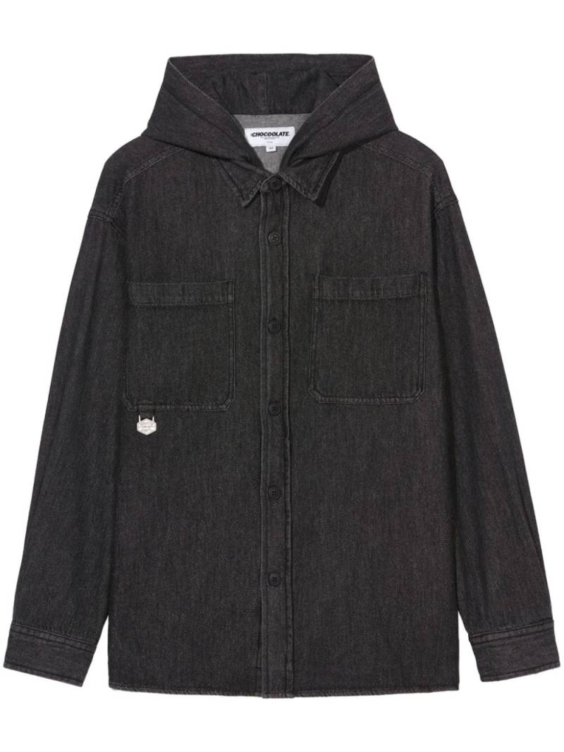 CHOCOOLATE hooded denim jacket - Grey von CHOCOOLATE