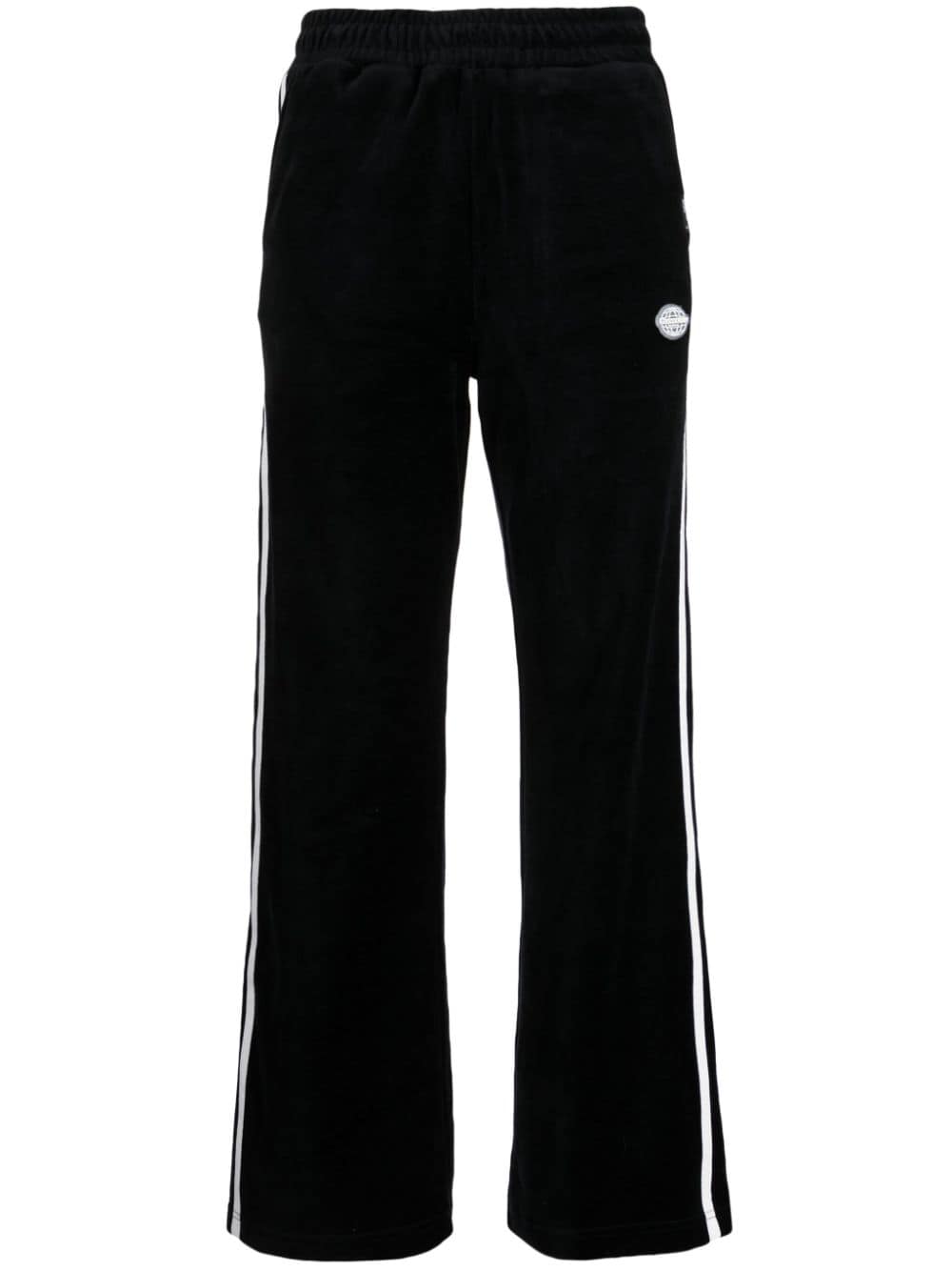 CHOCOOLATE logo-appliqué stripe-detail track pants - Black von CHOCOOLATE