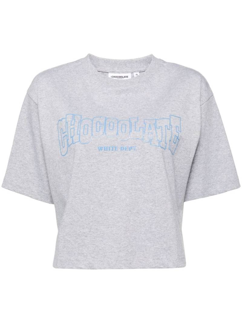 CHOCOOLATE logo cotton t-shirt - Grey von CHOCOOLATE