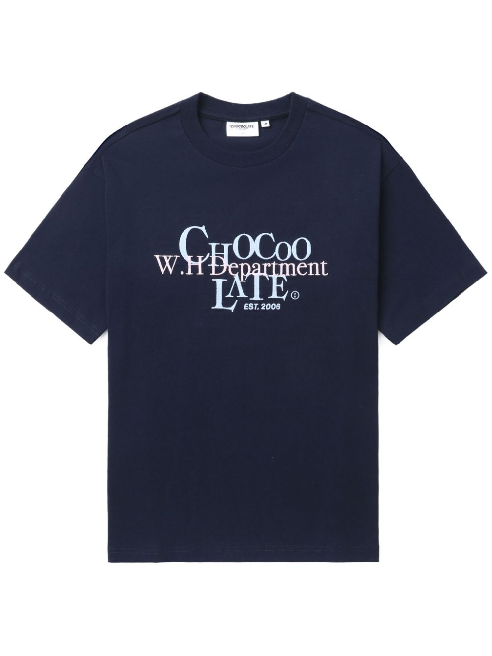 CHOCOOLATE logo-embroidered cotton T-shirt - Blue von CHOCOOLATE