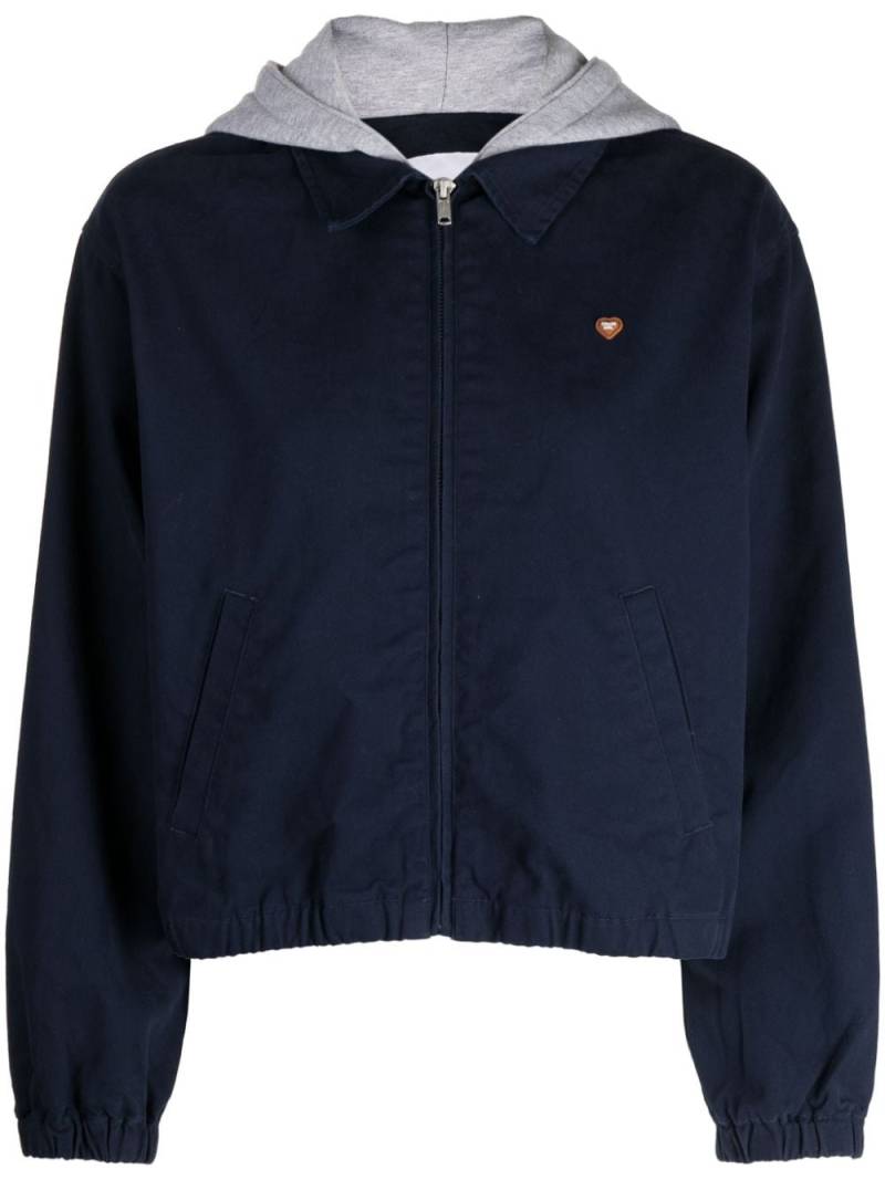 CHOCOOLATE logo-embroidered cotton jacket - Blue von CHOCOOLATE