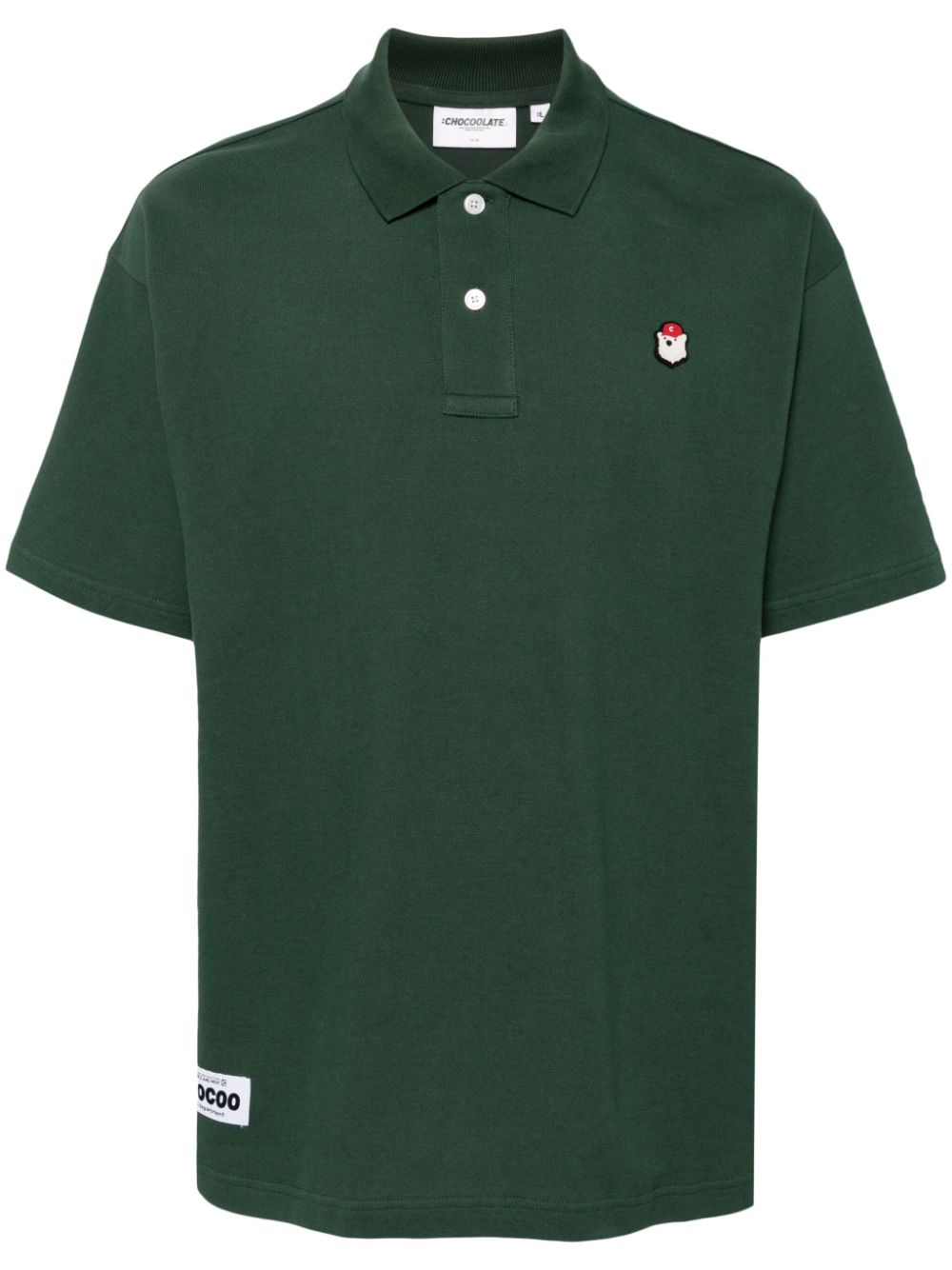 CHOCOOLATE logo-embroidered cotton polo shirt - Green von CHOCOOLATE