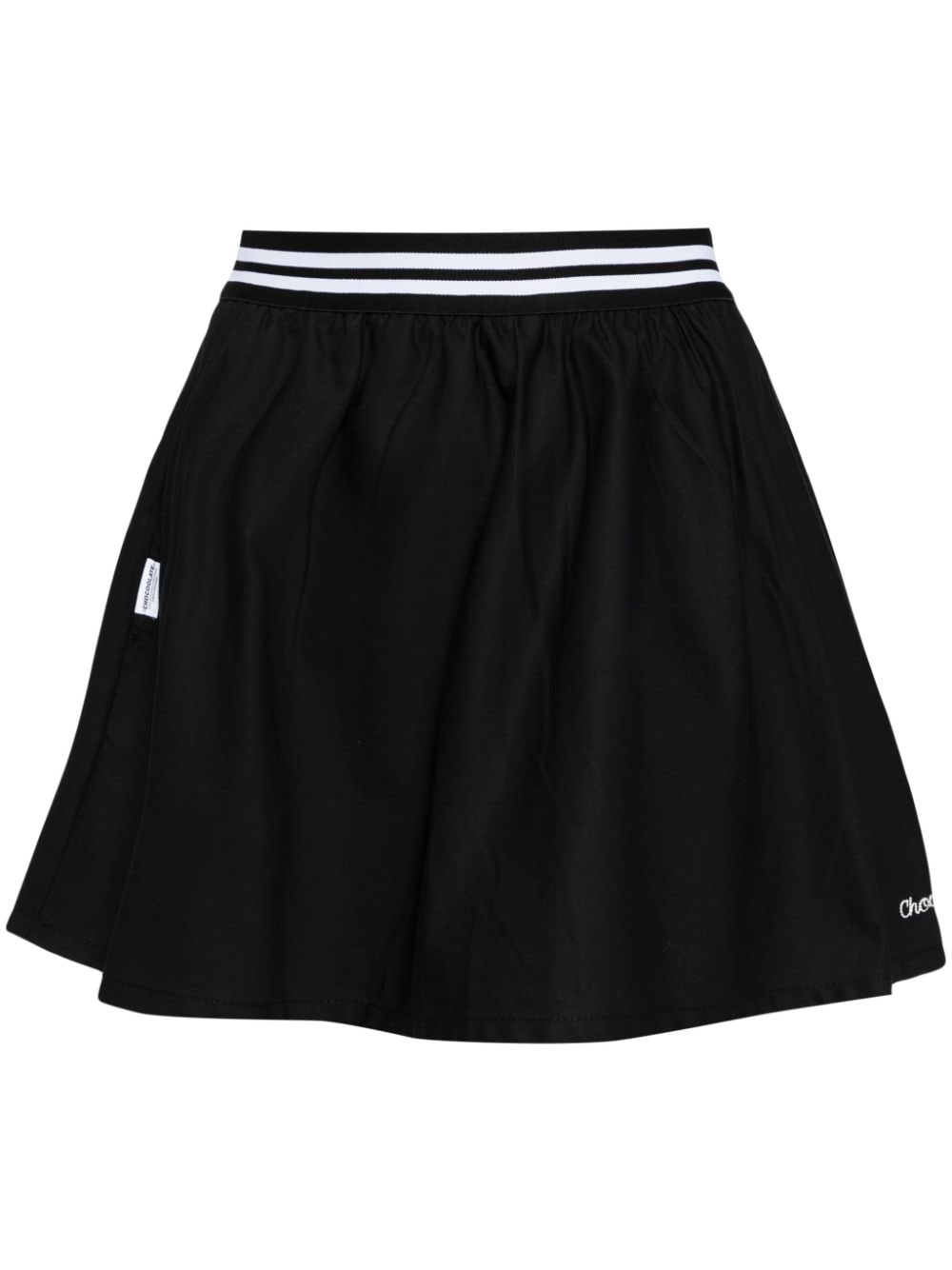 CHOCOOLATE logo-embroidered cotton skirt - Black von CHOCOOLATE