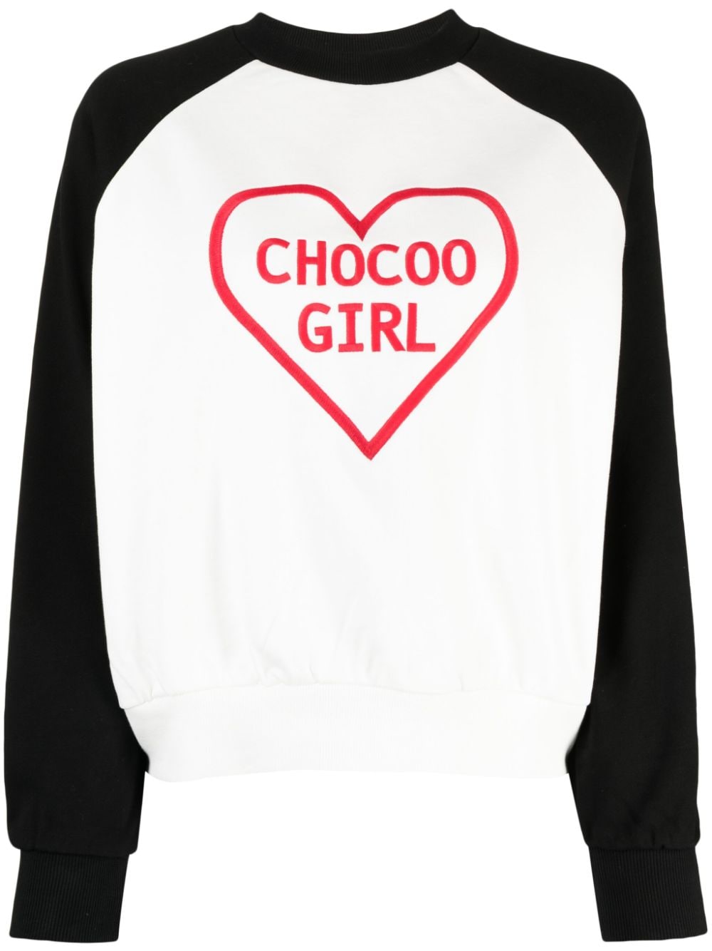 CHOCOOLATE logo-embroidered cotton sweatshirt - White von CHOCOOLATE