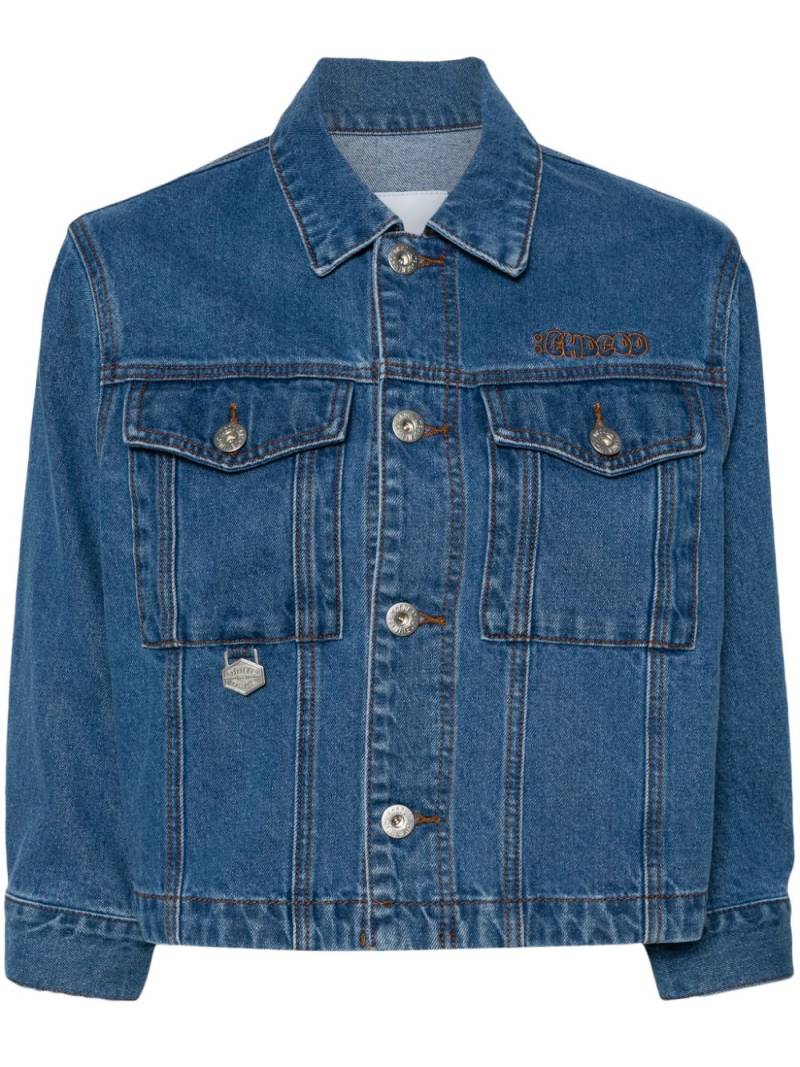 CHOCOOLATE logo-embroidered denim jacket - Blue von CHOCOOLATE