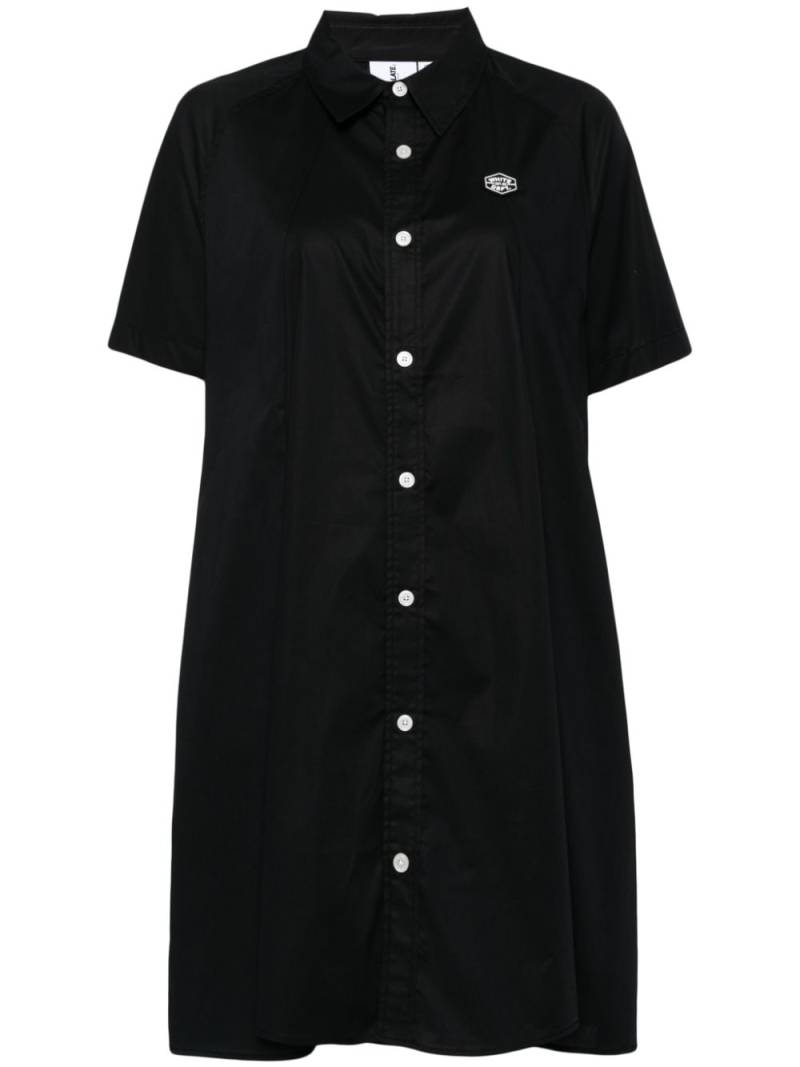 CHOCOOLATE logo-embroidered poplin shirt dress - Black von CHOCOOLATE