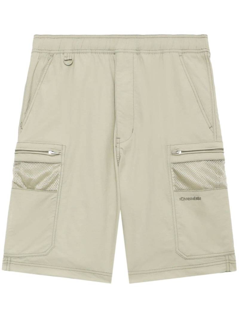 CHOCOOLATE logo-embroidered track shorts - Neutrals von CHOCOOLATE