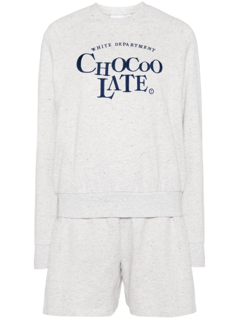 CHOCOOLATE logo-embroidered tracksuit set - Grey von CHOCOOLATE