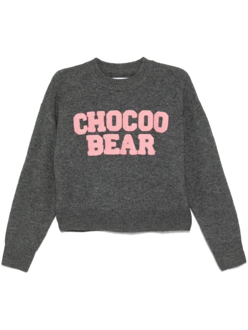 CHOCOOLATE logo-jacquard jumper - Grey von CHOCOOLATE