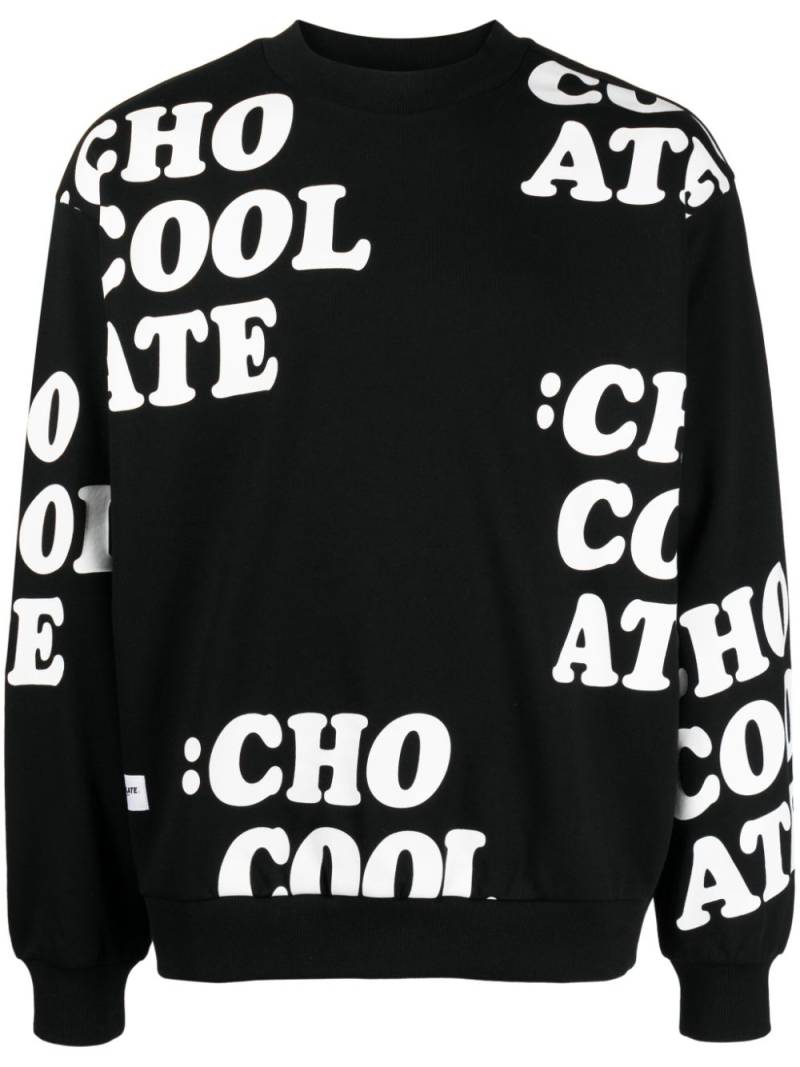 CHOCOOLATE logo-motif cotton sweatshirt - Black von CHOCOOLATE