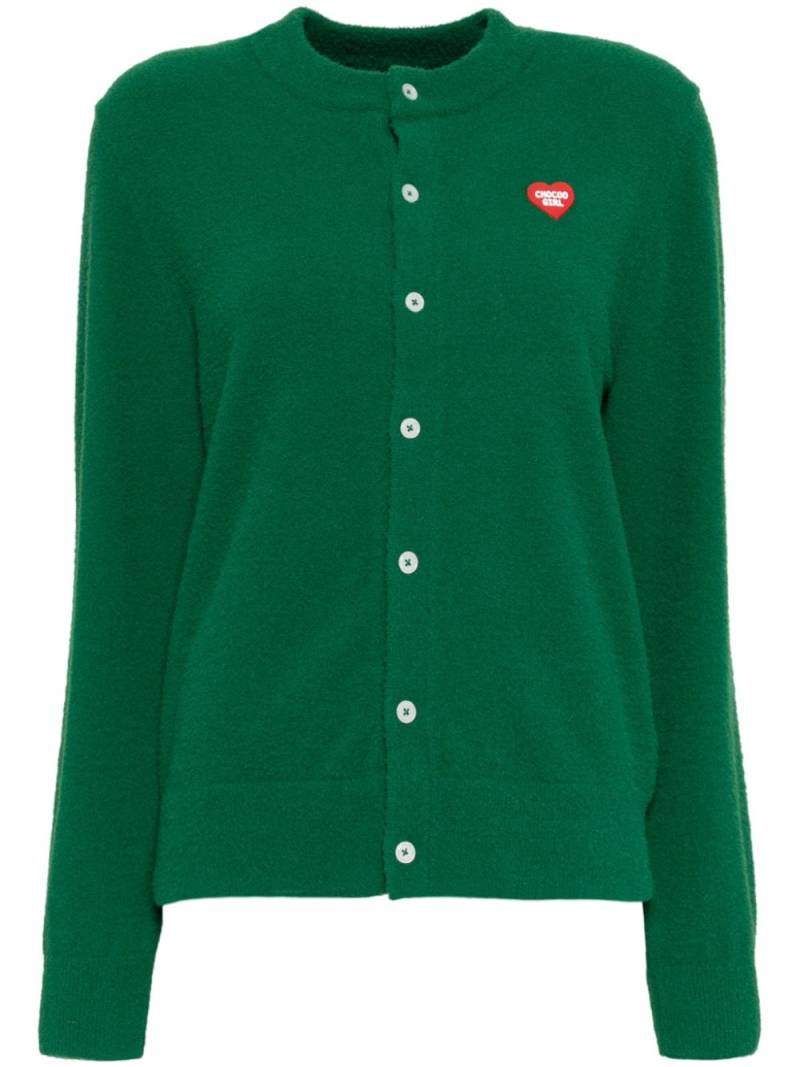 CHOCOOLATE logo patch cardigan - Green von CHOCOOLATE