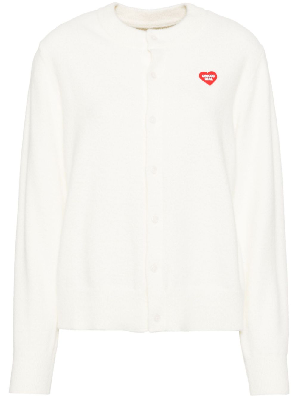 CHOCOOLATE logo patch cardigans - White von CHOCOOLATE