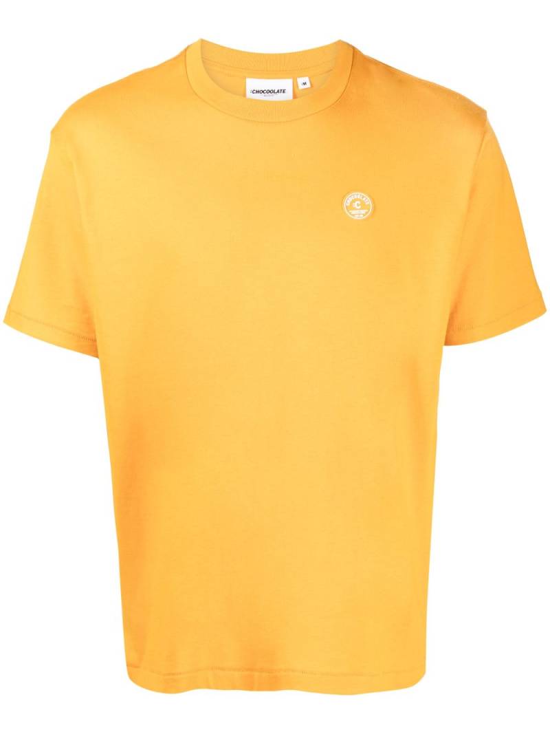 CHOCOOLATE logo-patch cotton T-shirt - Orange von CHOCOOLATE